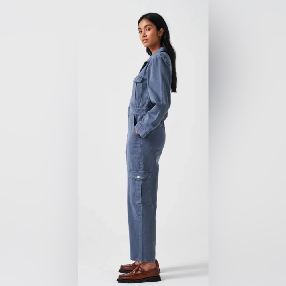 Seventy + Mochi Patch Pocket Indie Washed Denim Jumpsuit size 12US brand new